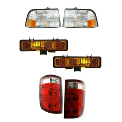 Head Lights And Lightning Image